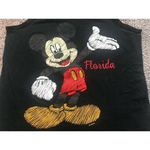 Vintage 90's Mens Large Walt Disney World Mickey Mouse Florida Tank Top Shirt - Picture 6 of 7